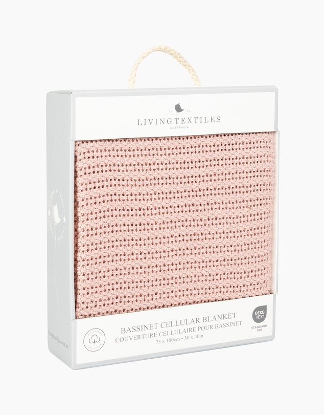 Living Textiles - Cotton Cellular Blanket - Dusty Pink