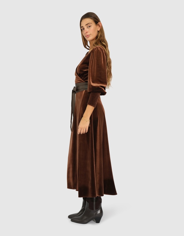 Belle & Bloom - Current Mood Velvet Wrap Dress