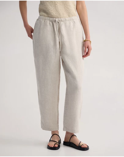 Oxford - Gabriele Crop French Linen Pant