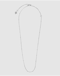 Wanderlust + Co - Beaded Chain Silver Necklace