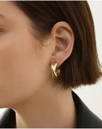 Najo - Café Yellow Gold Earrings