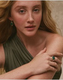 Najo - Fleur Yellow Gold Green Onyx Ring