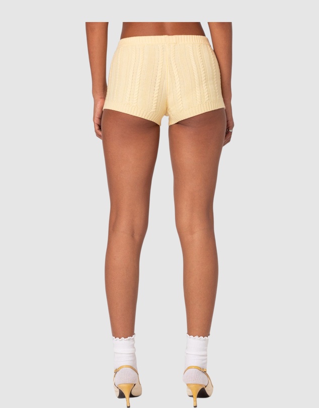 EDIKTED - Raegan Cable Knit Shorts