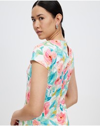 Pink Ruby - Spring Racer Sleeves Dress