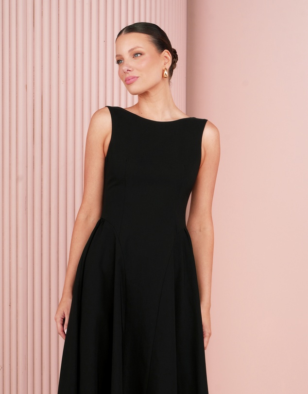 Azzurielle - Parrie Full Skirt Midi Dress