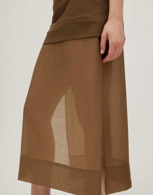 Minima Esenciales - Mika Contrast Layer Maxi Skirt