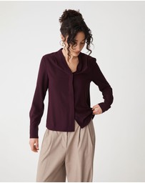 Forcast - Claudia Pleat Neck Blouse