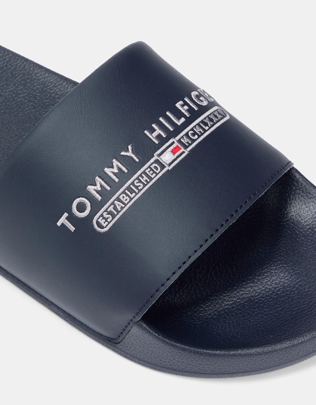 Tommy Hilfiger - Raised Embroidery Pool Slides - Men's