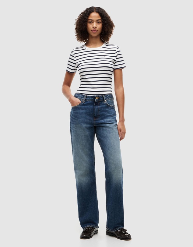 Tommy Hilfiger - Flag Embroidery Ribbed Slim T-Shirt