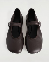 COS - Square Toe Buckled Ballet Flats
