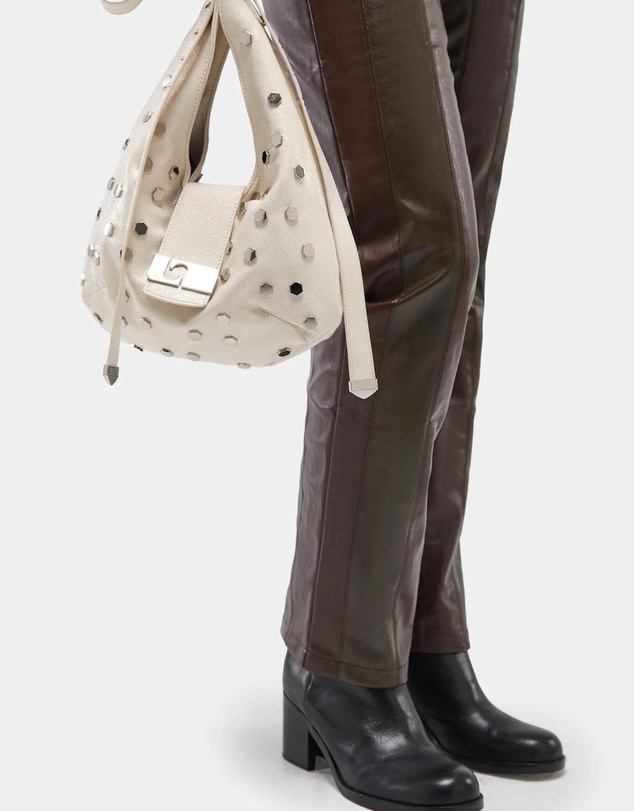 Laagam - Vixen Ecru Studs Bag