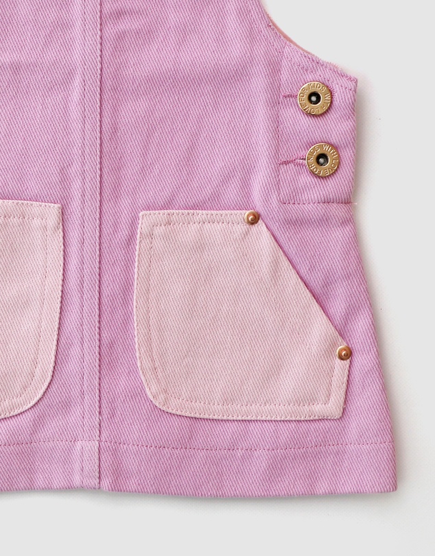 WITH LOVE FOR KIDS - Hazel Denim Pinafore Dress - Babies - Kids