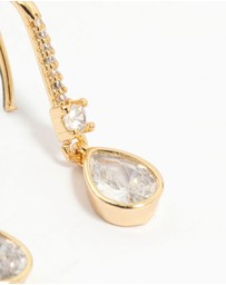 Lovisa - Gold Plated Diamante Pave Hook Earrings
