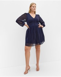 City Chic - Serina V Neck Mini Dress