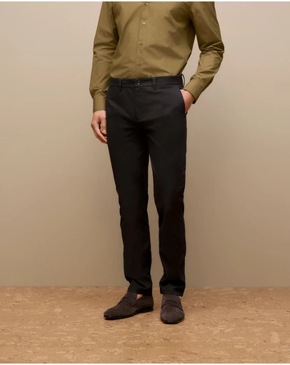 Trenery - Slim Fit Chino Pant in Black