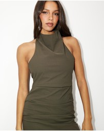 Dazie - Bonnie Maxi Ruched Halter Dress