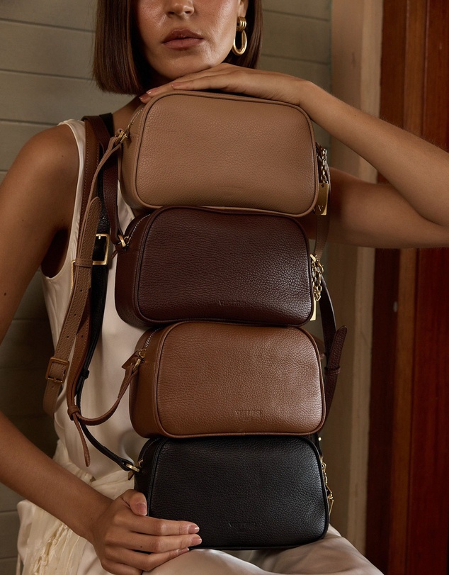 VESTIRSI - Vera Mahogany Camera Crossbody Bag