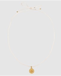 Haze & Glory - ICONIC EXCLUSIVE - Necklace Rainbow Shell Ribbon 925 Sterling Silver Gold-Plated