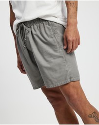 Surrounded By Ghosts - The Andradite Linen Drawstring Shorts