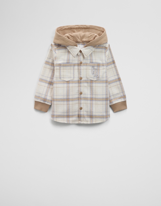 Country Road - Organically Grown Cotton Hooded Check Shirt