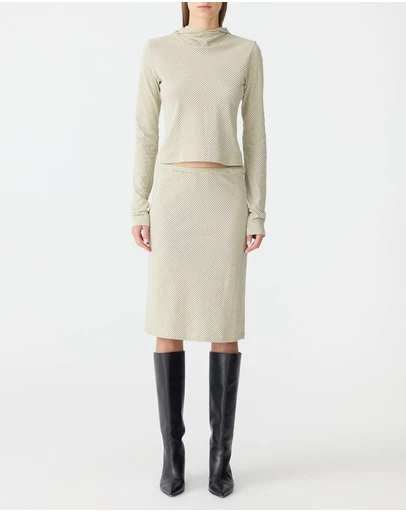 Bassike - Bias Stripe Skirt