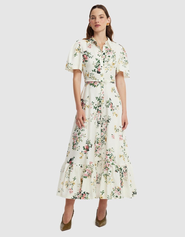 LEO LIN - Becca Short Sleeve Midi Dress
