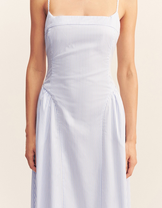 Shona Joy - Saunders Square Neck Panelled Midi Dress