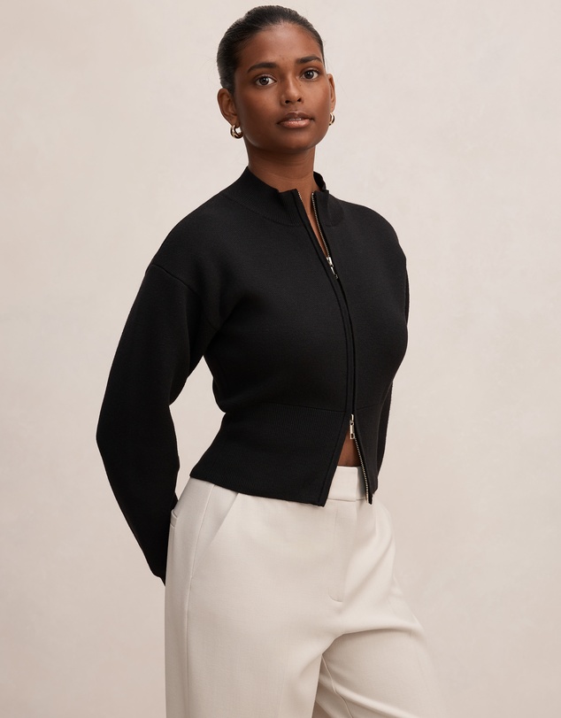 Forever New Petite - Hanna Petite Zip Knitted Jacket