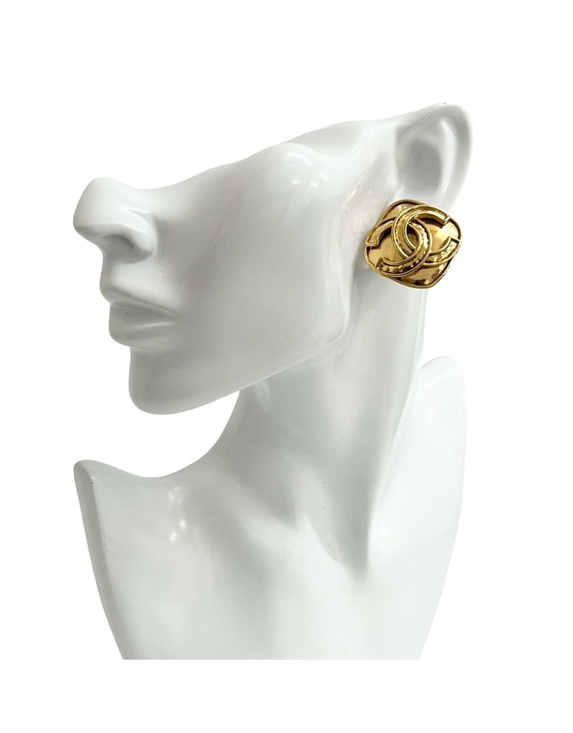 Pre-Loved by Azura Reborn - Pre-Loved CC Gold Plated Diamond Clip On Earrings
