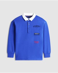 Tommy Hilfiger - Logo Embroidery Long Sleeve Polo Shirt - Kids