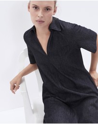 UNISON - Collared Denim Dress