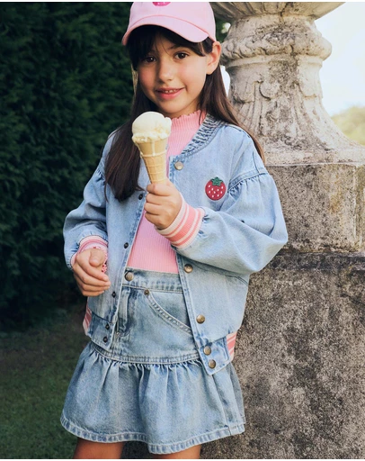 Huxbaby - Dreamy Denim Frilly Skirt - Kids