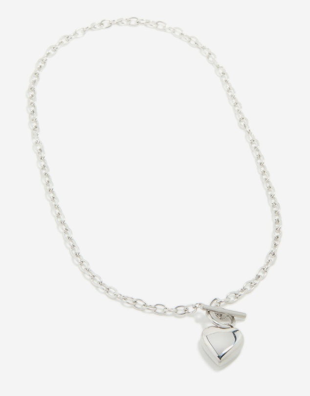 Lovisa - Waterproof Stainless Steel Chunky Heart T & O Necklace