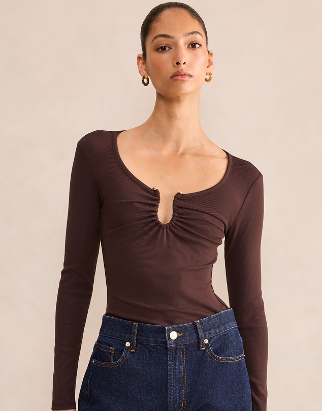 Forever New - Audrey Hardware Long Sleeves Top