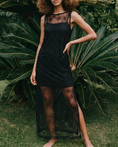 Atmos&Here - Quinn Sequin Long Midi Dress