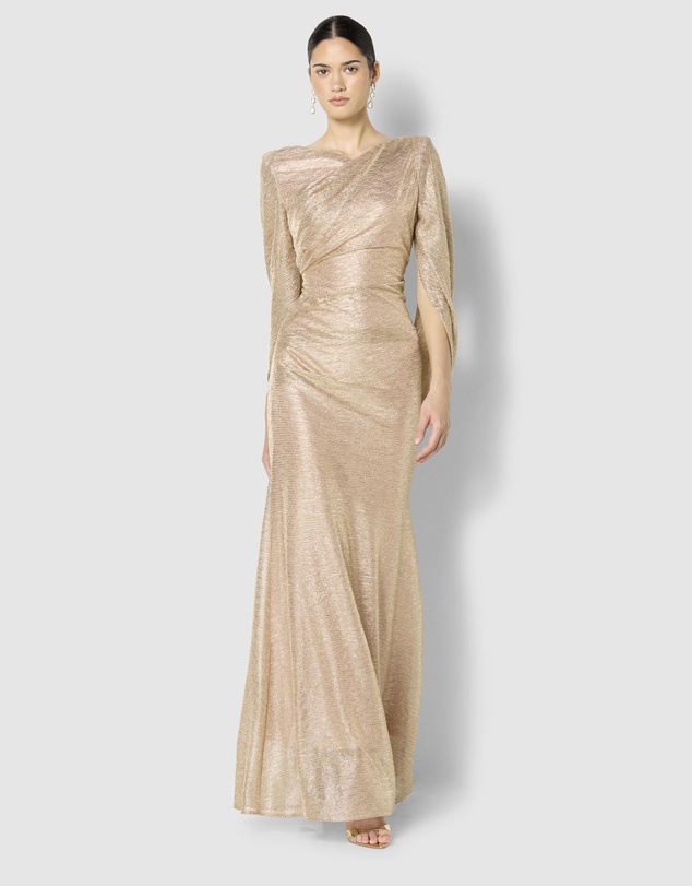 Montique - Alexie Metallic Knit Gown