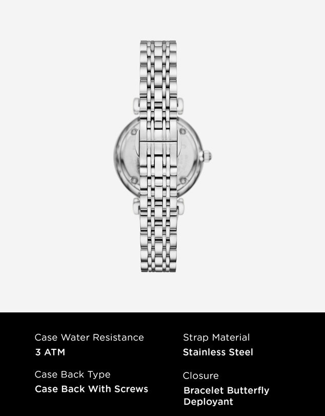 Emporio Armani - Silver Tone Analogue Watch