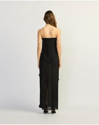 TOJHA - PHOEBE STRAPLESS SEMI-SHEER MAXI