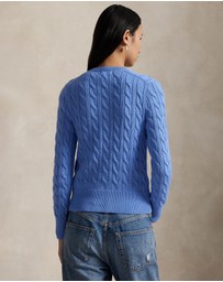 Polo Ralph Lauren - Cable-Knit Cotton Crewneck Cardigan - ICONIC EXCLUSIVE