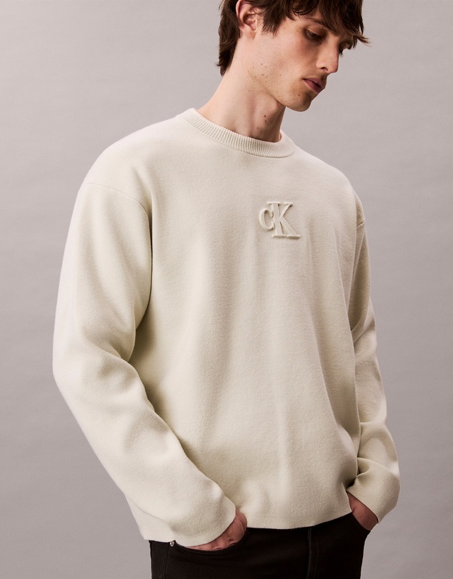 Calvin Klein Jeans - Embossed Monogram Logo Relaxed Sweater