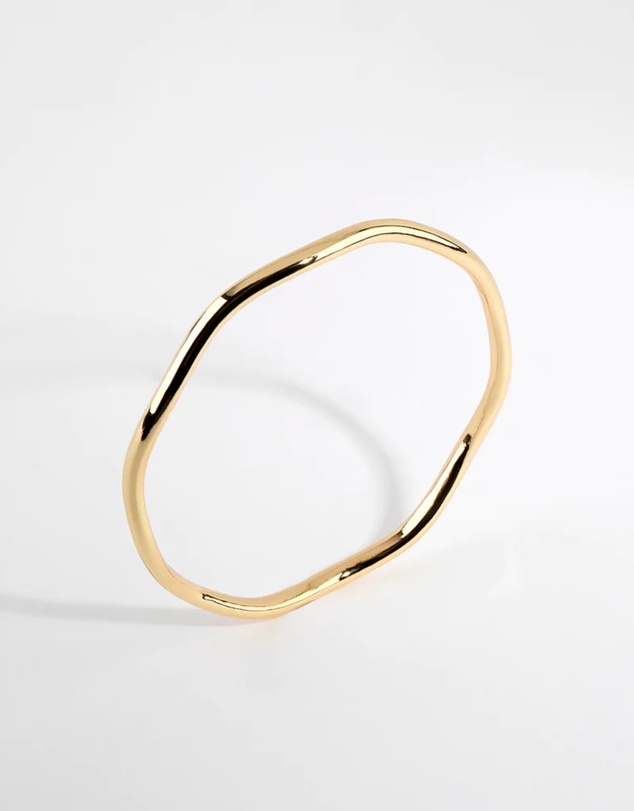 Lovisa - Gold Plated Thin Wavy Bangle
