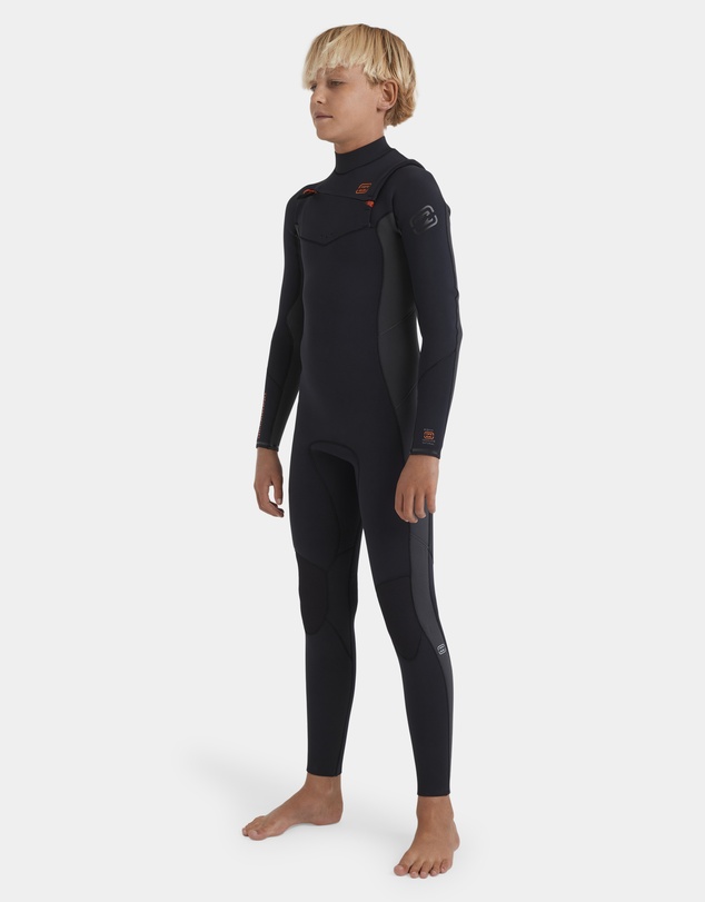 Billabong - Boys 8 to 16 4/3Mm Absolute Natural Chest Zip Long Sleeve Fullsuit