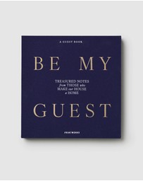 Printworks - Printworks Guest Book-Be My Guest-Light Blue / Dark Blue