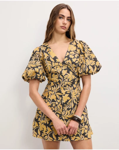 The Fated - Puff Sleeve Mini Dress
