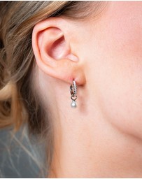 Georgini - Baby Pearl Silver Hoop