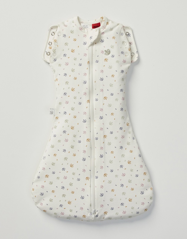 Grow Kindly - Swaddle Sleeping Bag in Rainbow Dreaming - 1 TOG