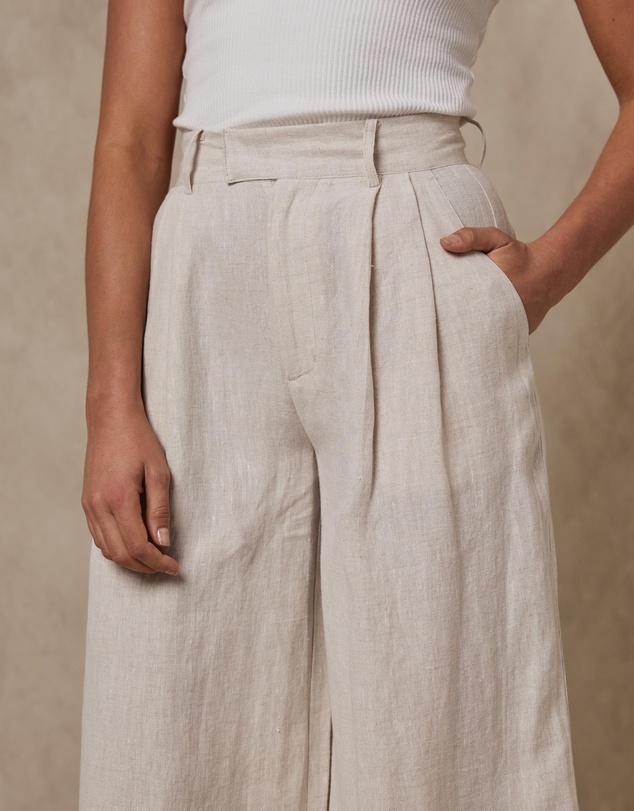 AERE - Linen Wide Leg Pants
