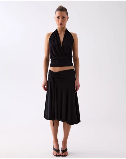Style Addict - Celia Gathered Tie Skirt