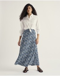 Seasalt - Seasalt Cornwall Navy Rose Skirt Ankle
