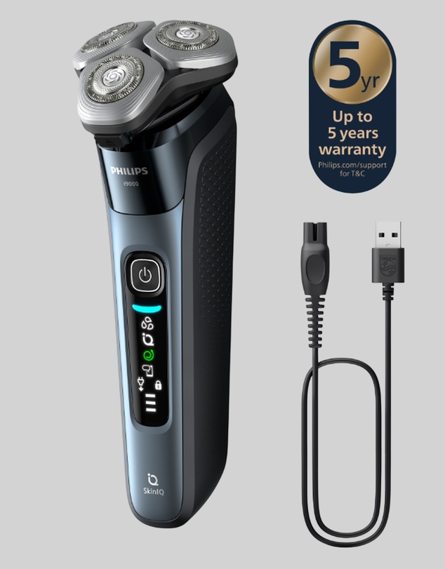 Philips - Philips Series i9000 Electric Shaver Clean Pod Incl - Taubenblau